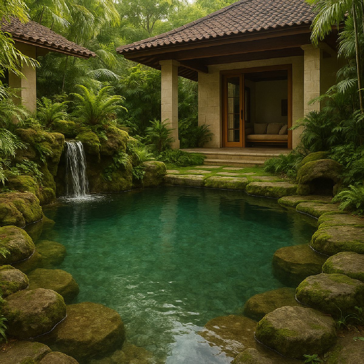 Jungle Drop — natural pool design concept