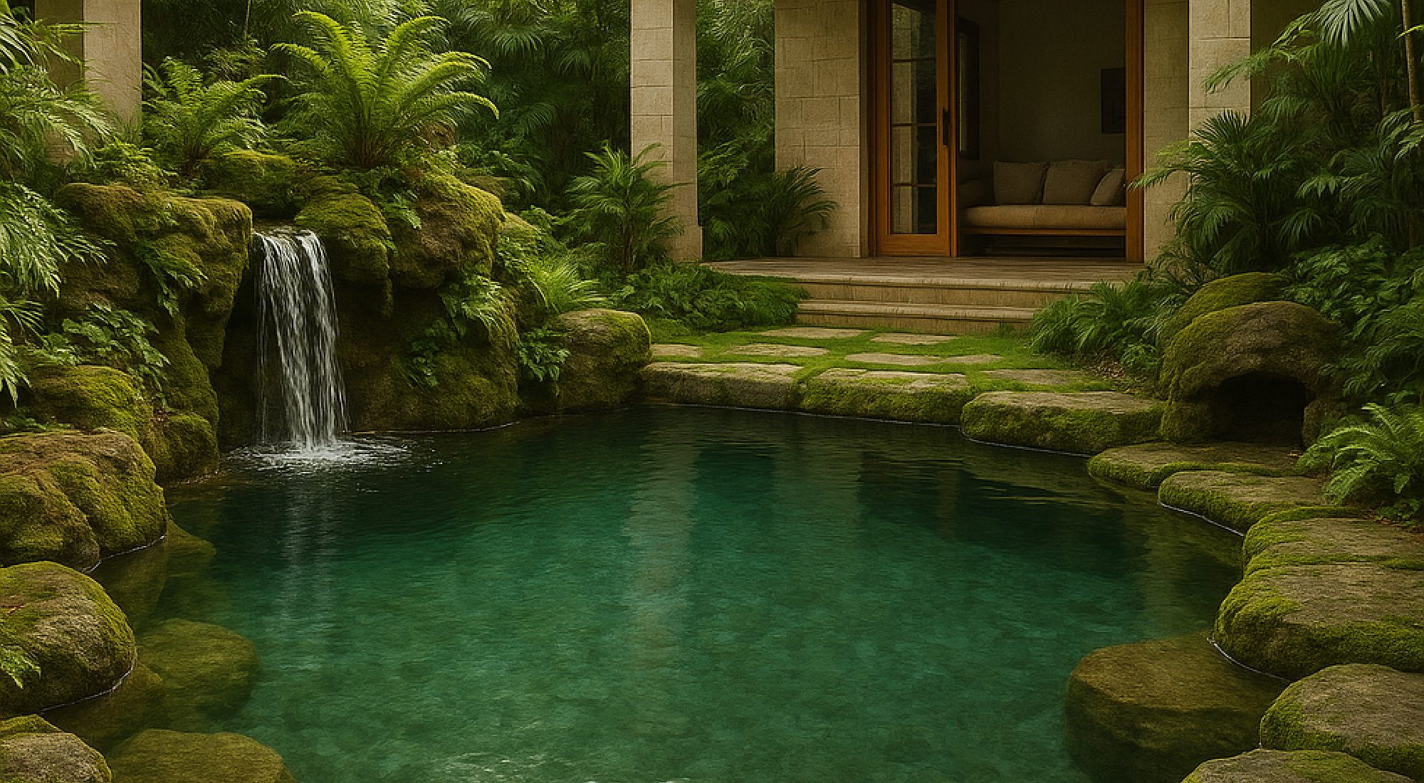 Jungle Drop — natural pool design concept